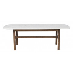 RO Hammond Coffee Table 135x62 Marble White/Brown