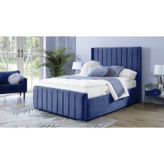 Araz Velvet Blue 4ft6 Ottoman Bed