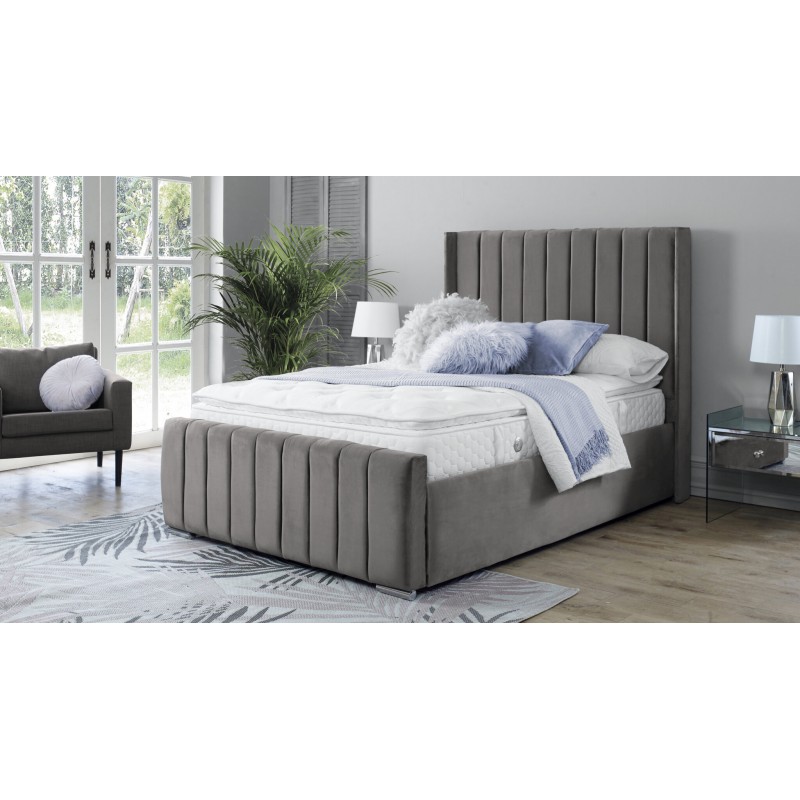 Araz Velvet Grey 3ft Bed