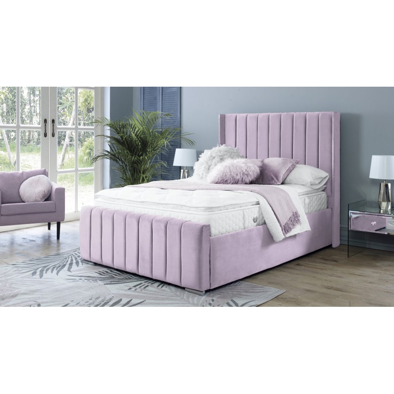 Araz Velvet Pink 4ft Bed