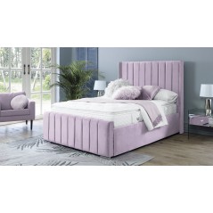 Araz Velvet Pink 4ft6 Ottoman Bed