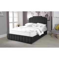 Oced Naples Black 4ft6 Ottoman Bed