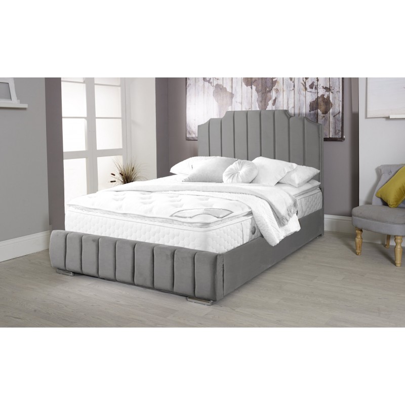 Oced Velvet Grey 3ft Bed