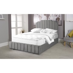Oced Velvet Grey 3ft Ottoman Bed