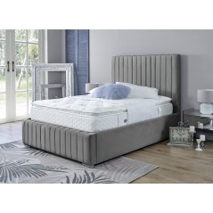 Yllas Velvet Grey 4ft6 Bed