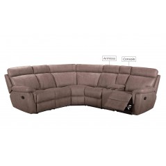 VL Baxter Console Sectional Corner Group Brown