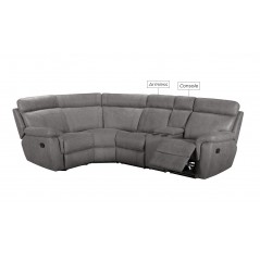 VL Baxter Console Sectional Corner Group Grey