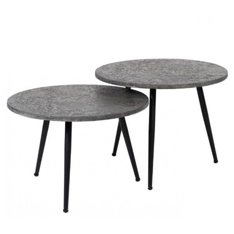 ZI Metallic Coffee Table Round Grey