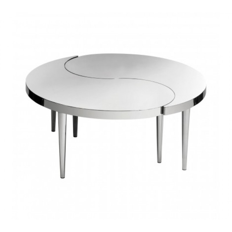 Allure Coffee Table Ying Yang Round Silver