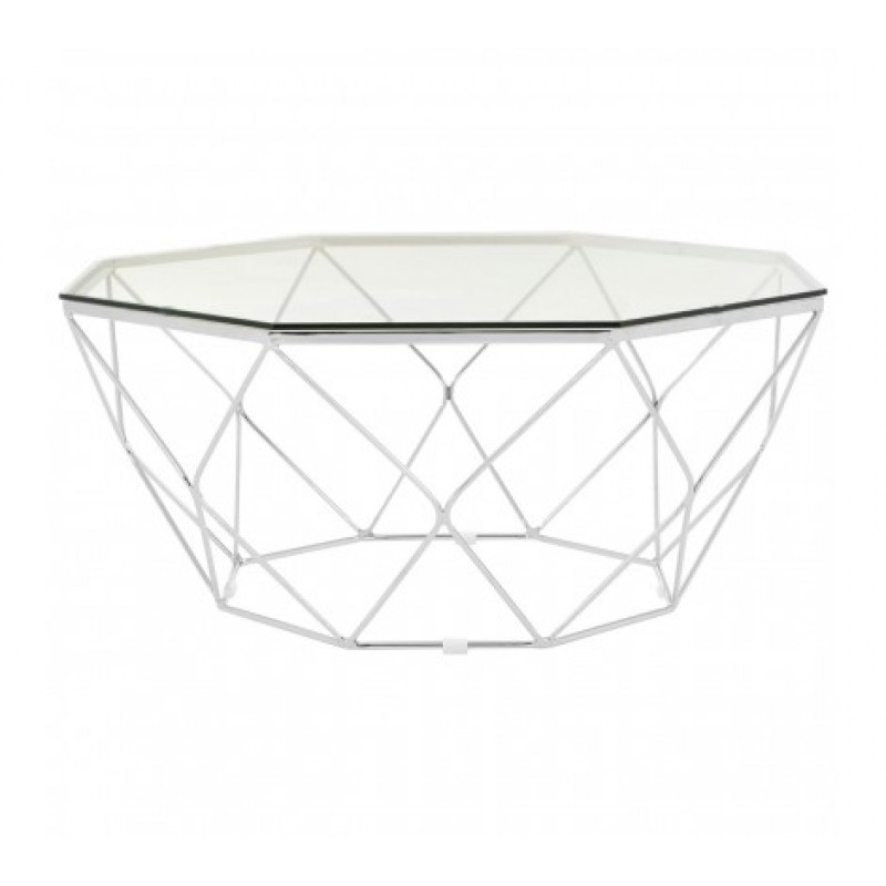 Allure Coffee Table Geometry Diamond Silver