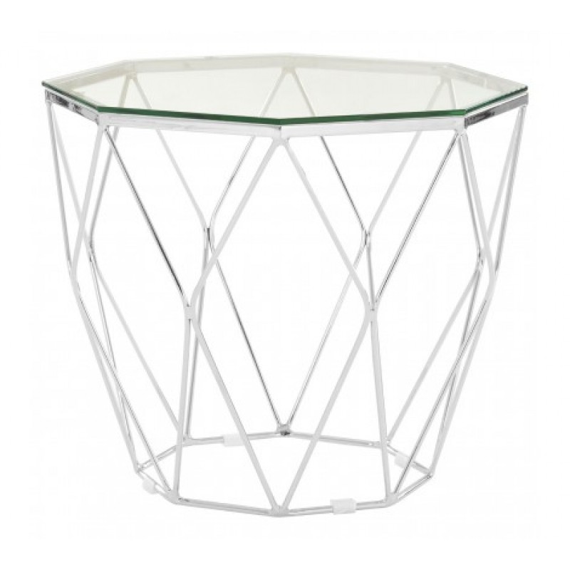 Allure End Table Geometry Diamond Clear