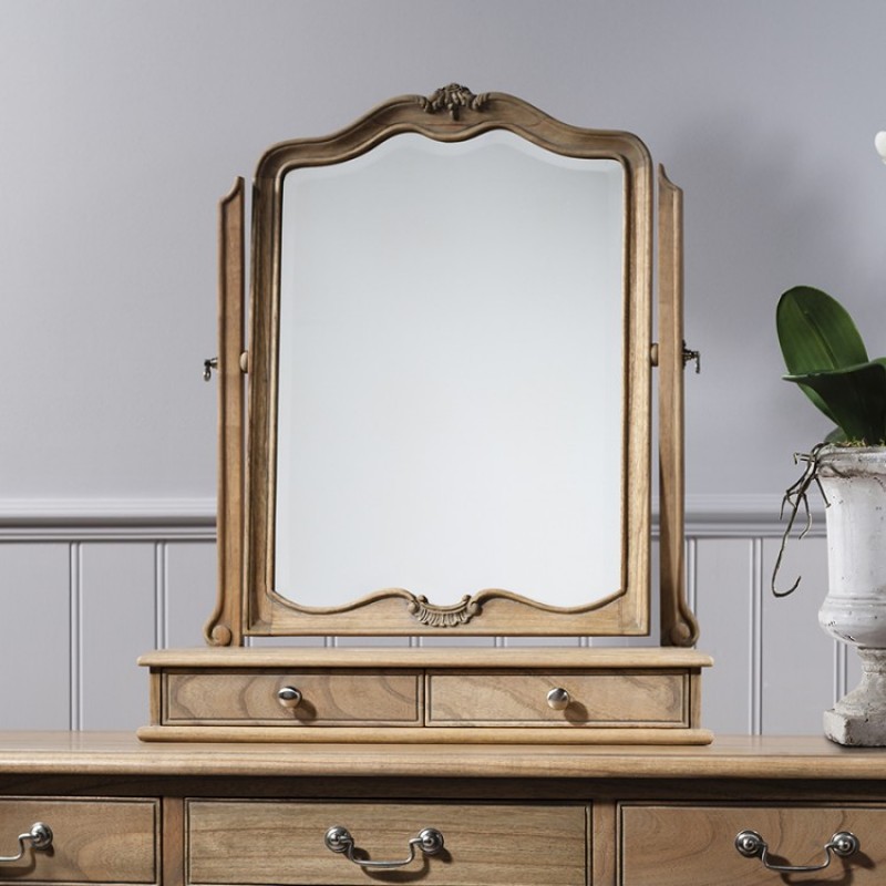 Chic Weathered Table Mirror W600 x D180 x H730mm