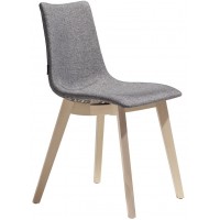 SC Natural Zebra Pop chair with natural beech frame - Grey
