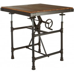 Industrial Square Dining Table 