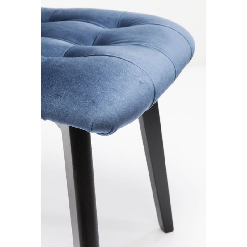 Chair Black Moritz Velvet Blau