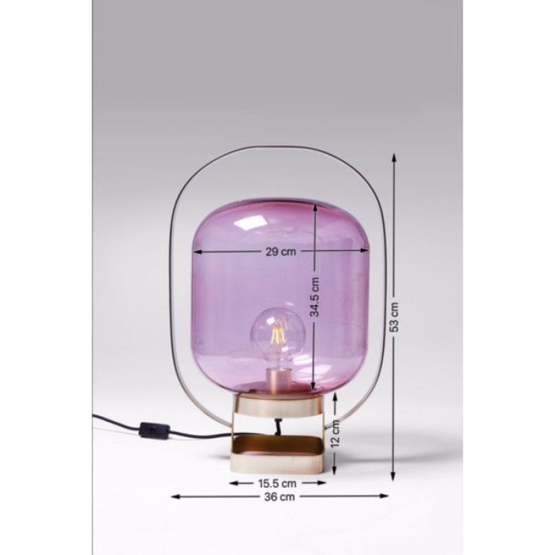 Table Lamp Jupiter Pink-Brass