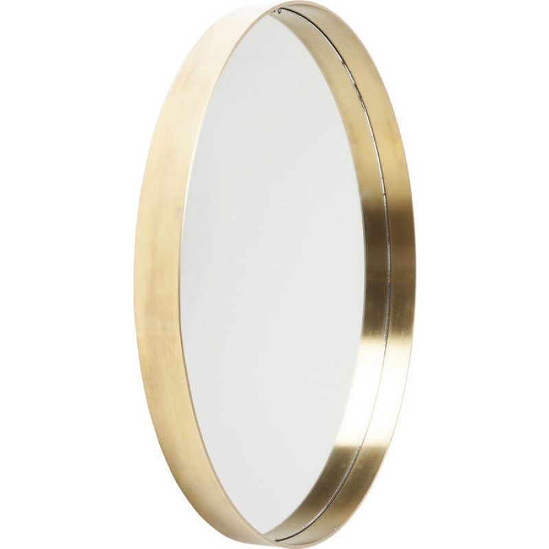 Kare Mirror Curve Round Brass Ø60cm