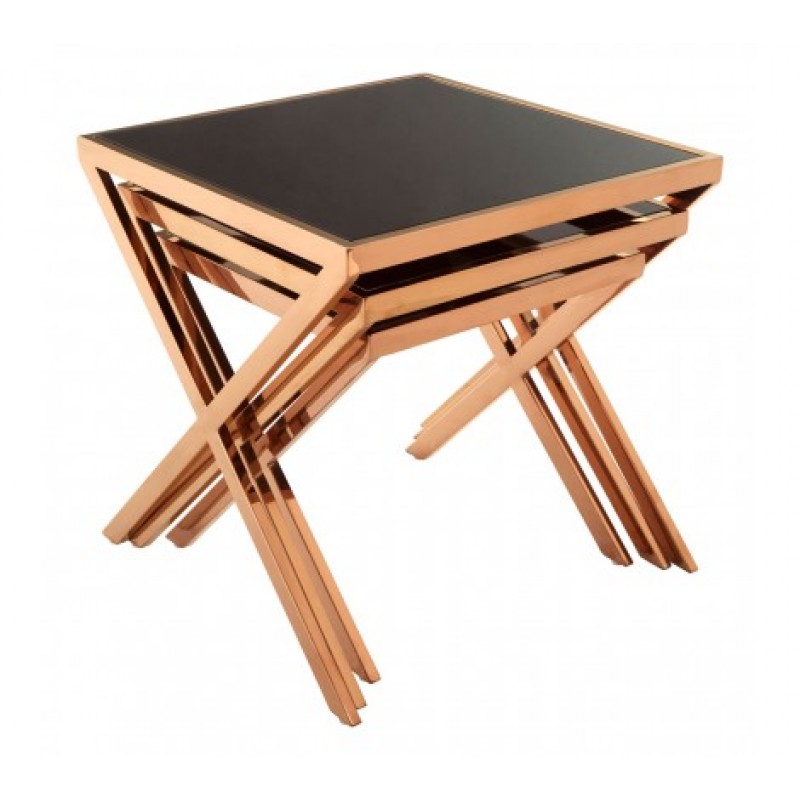 Ackley Nesting Tables X Rose Gold