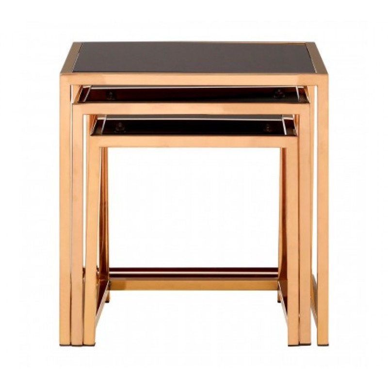 Ackley Nesting Tables Square Gold