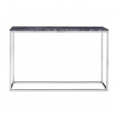 Allure Console Table Marble Rectangular Silver