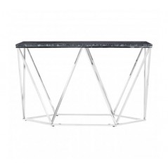 Allure Console Table Geometry W Rectangular Silver