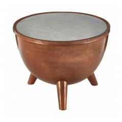 Crest End Table Copper White Top