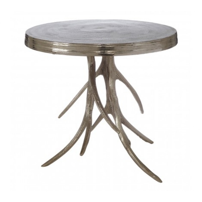 Antler End Table Silver