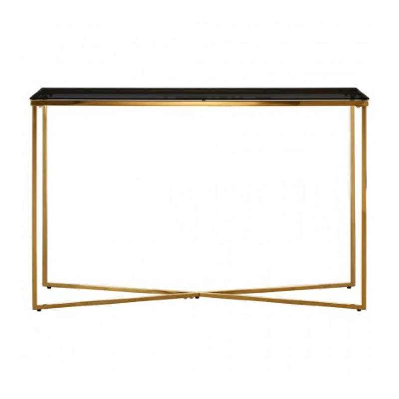 Allure Console Table Cross Base Gold