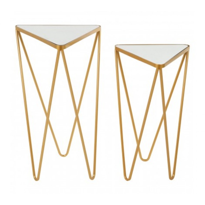 Avantis Side Table Triangular V Gold