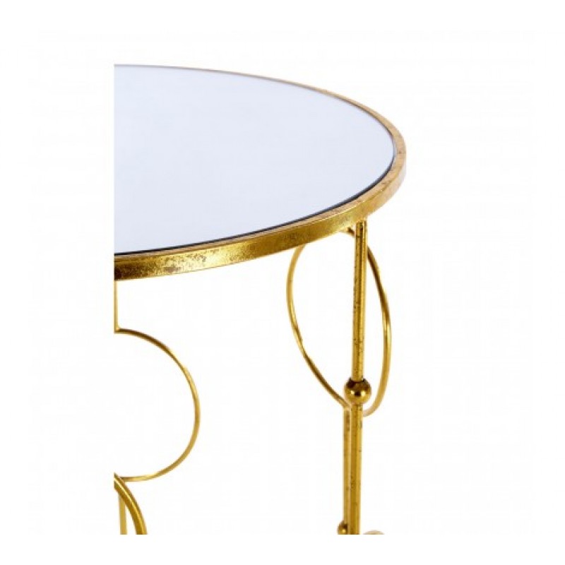 Avantis Side Table Round Circles Gold