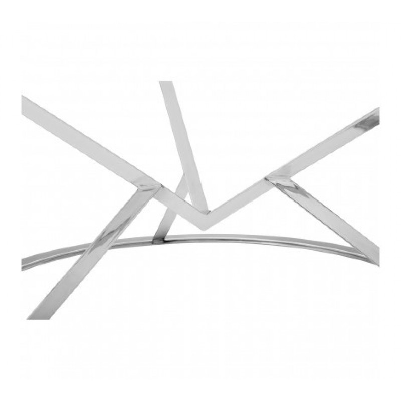 Allure Coffee Table Geometry Round Silver