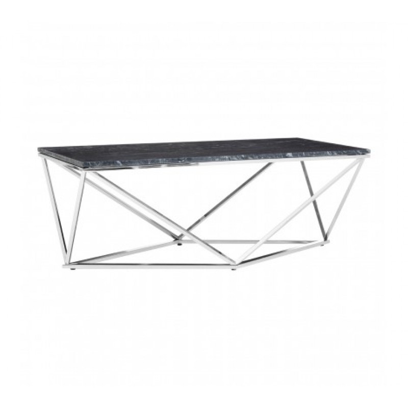 Allure Coffee Table Geometry V Rectangular Silver