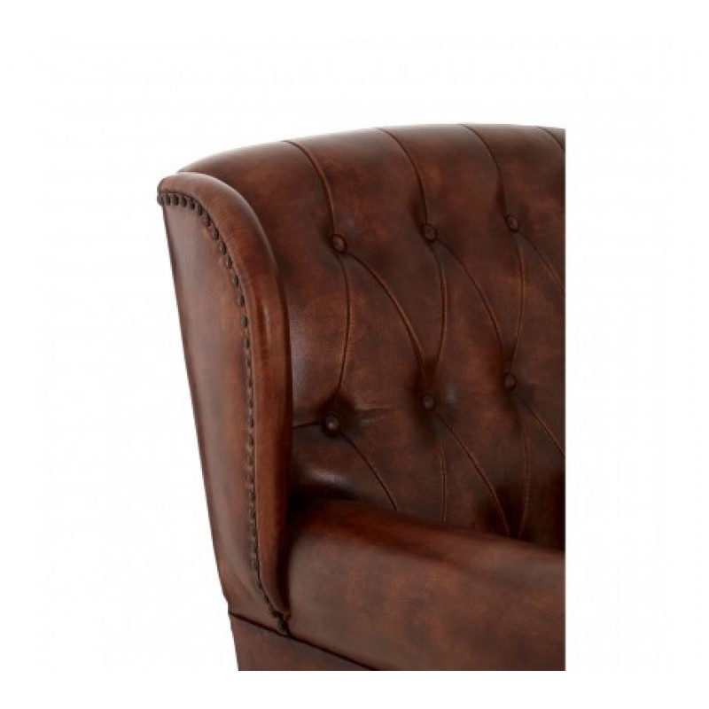 Barnes Wing Chair Dark Brown