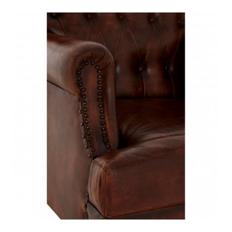 Barnes Wing Chair Dark Brown