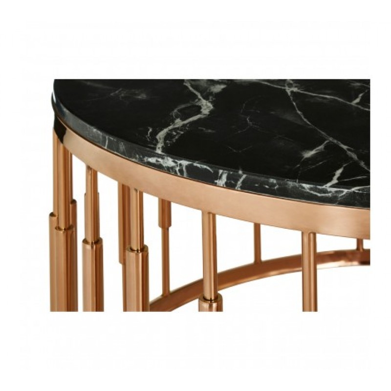 Alvaro Coffee Table Cylinder Rose Gold