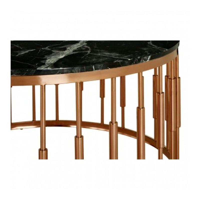Alvaro Coffee Table Cylinder Rose Gold
