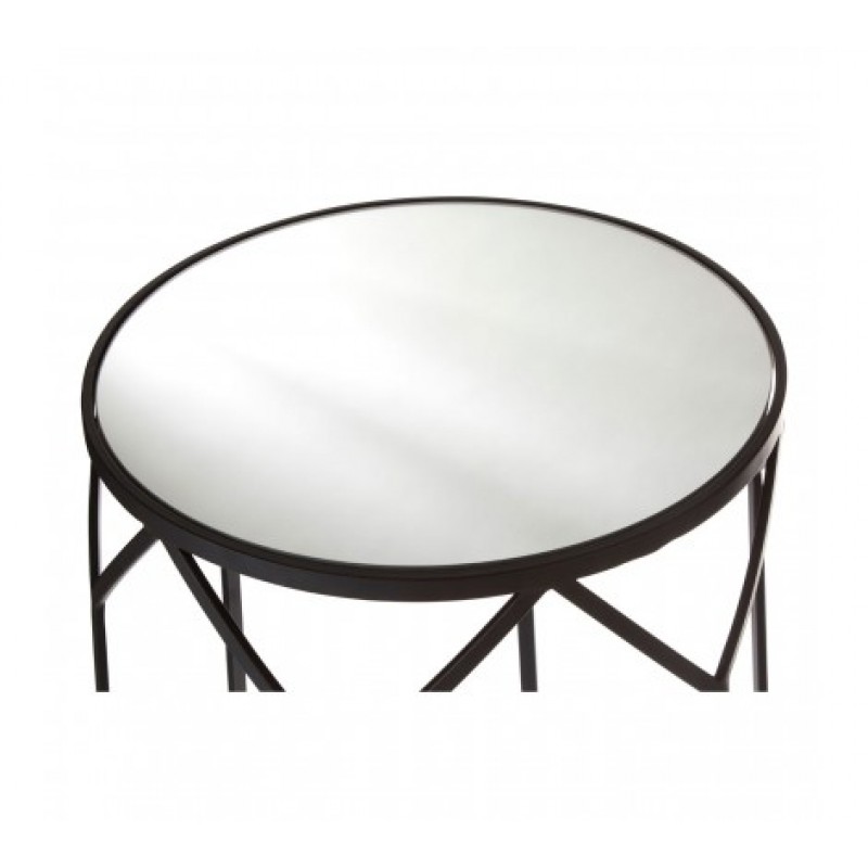 Avantis Side Table Round Hexagonal Black