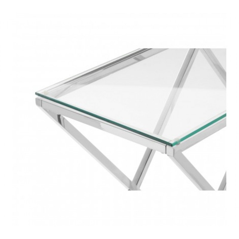 Allure Console Table Inverted Triangle Silver