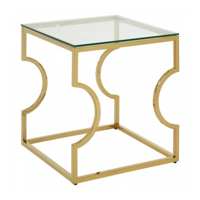Allure End Table Curvy Gold