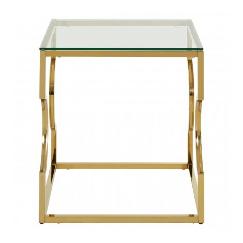 Allure End Table Curvy Gold