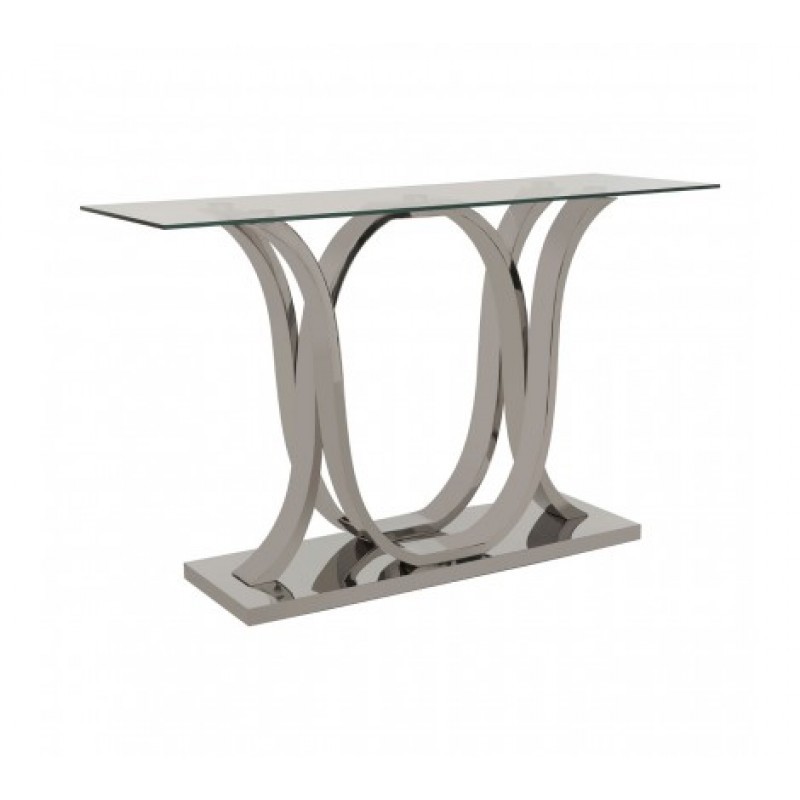 Allure Console Table Oval Silver