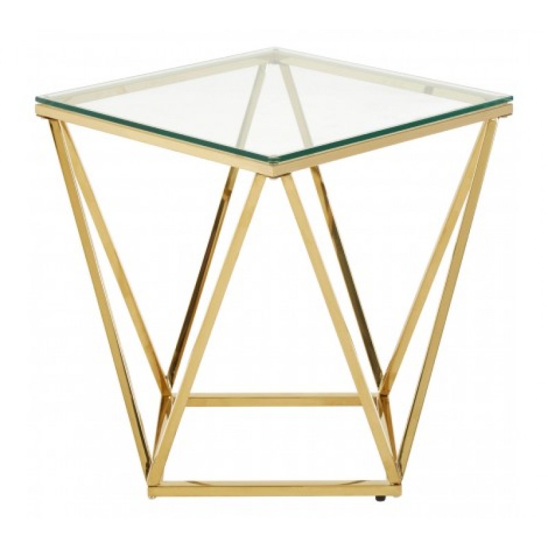 Allure End Table Twist Small Gold