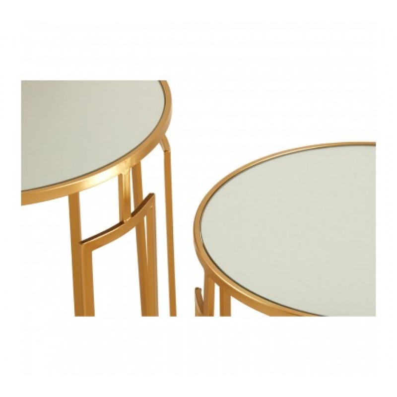 Avantis Side Table Round Zigzag Gold