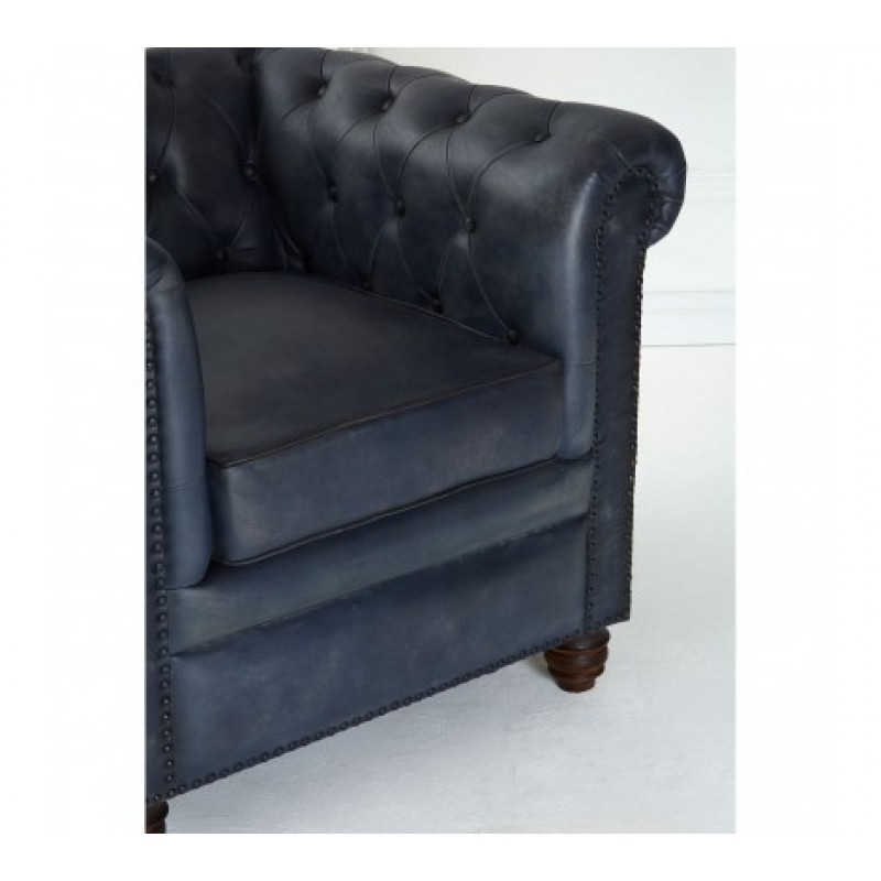 Barnes Chesterfield Chair Blue