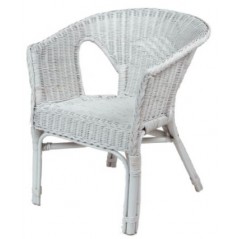 DE Rattan Loom Chair - White