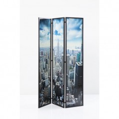 Room Divider Glass NY Skyline