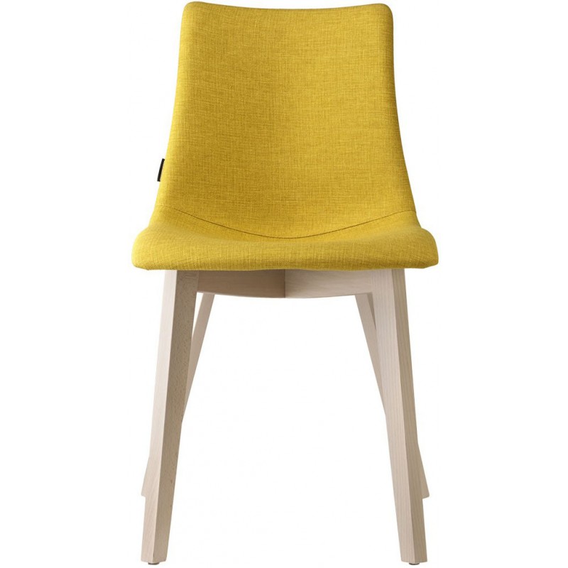 SC Natural Zebra Pop chair with natural beech frame - Mustard Yellow