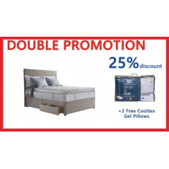 Sealy 5ft Guernsey 4 Drawer Bed + **2 FREE SEALY COOLTEX GEL PILLOWS WORTH €130.00**