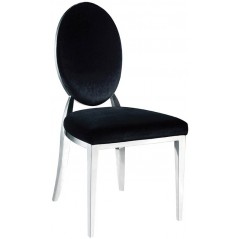 Louvres Dining Chair Black Oval