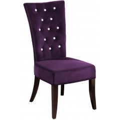 Hera Purple Velvet Diamante Chair